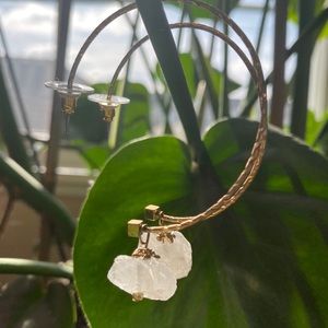 ✨BRAND NEW✨ Quartz Crystal Hoop Earrings
